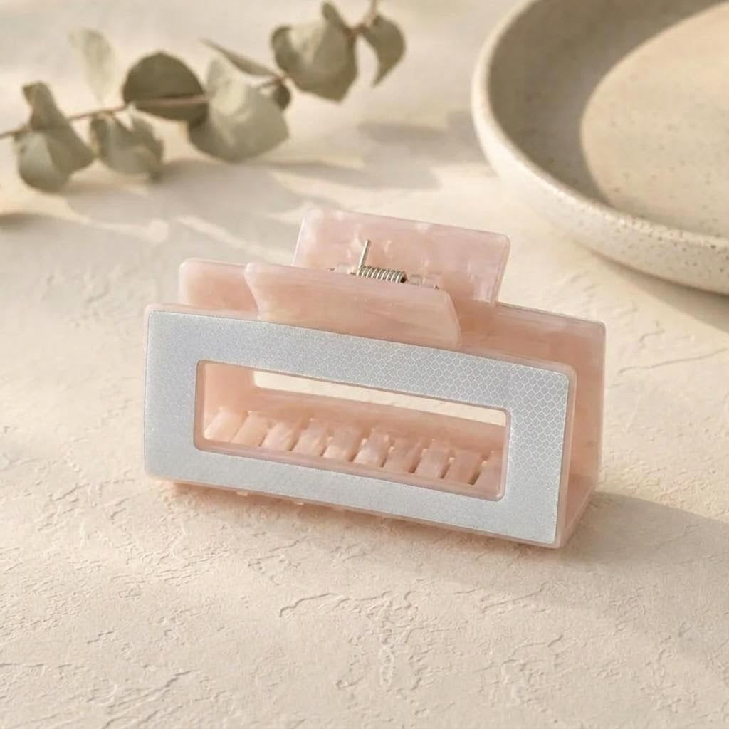 Reflective Hair Claw Clip in Light Pink